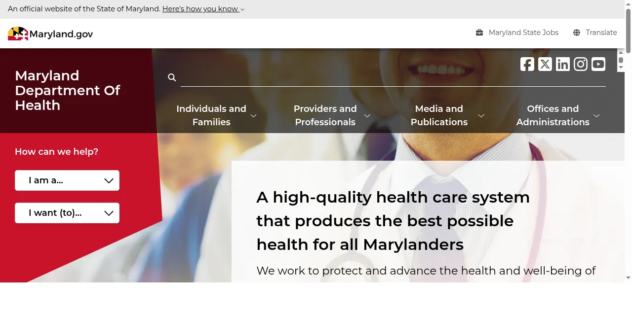 Preview of health.maryland.gov