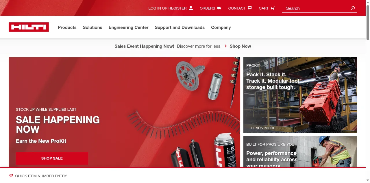 Preview of hilti.com