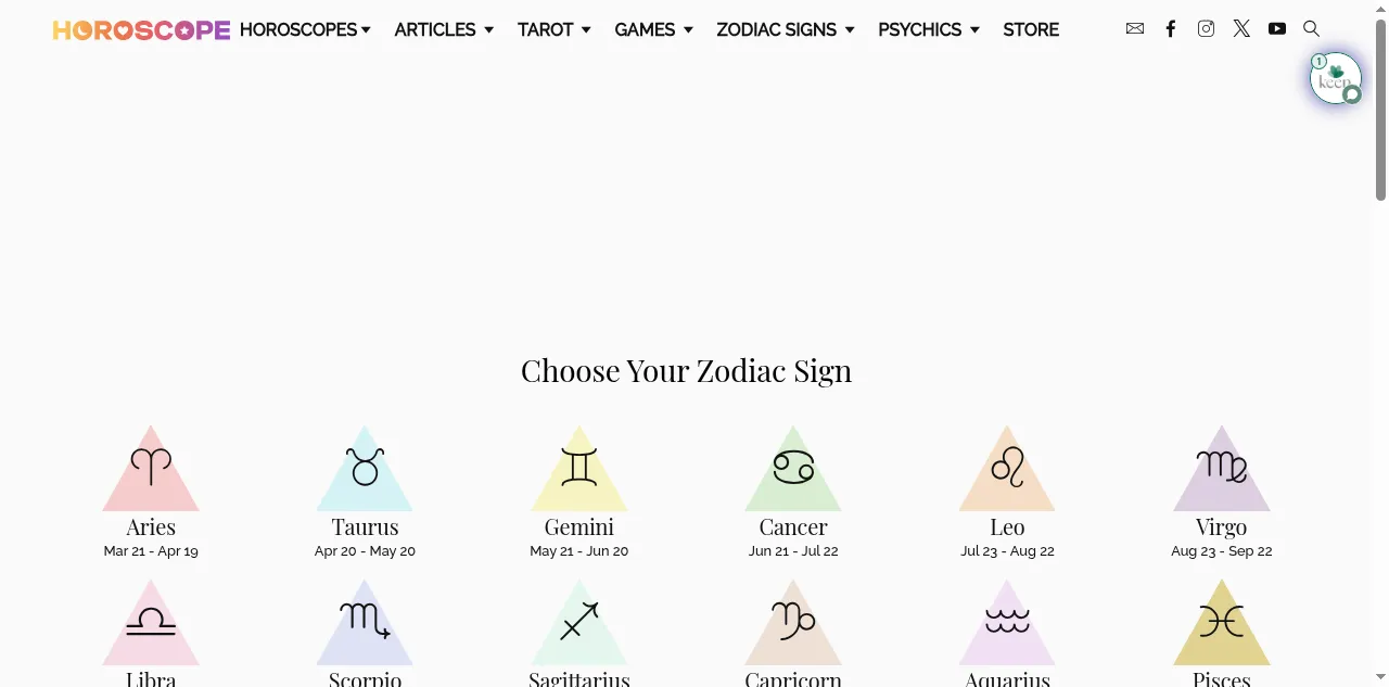 Preview of horoscope.com