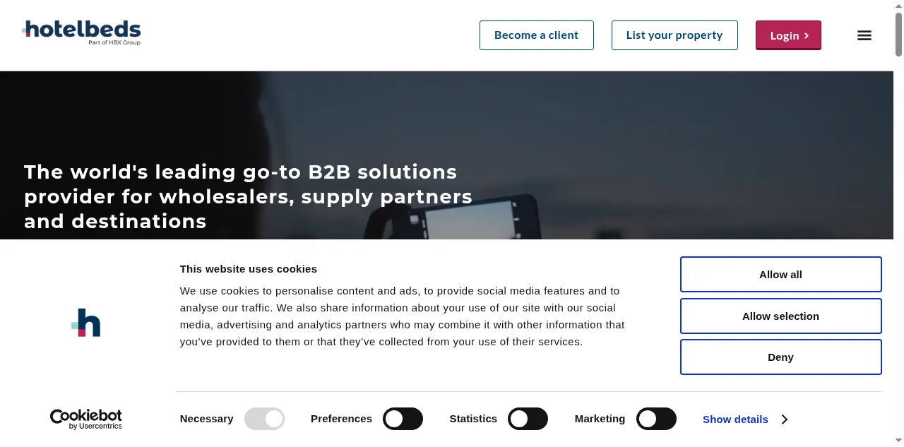 Preview of hotelbeds.com
