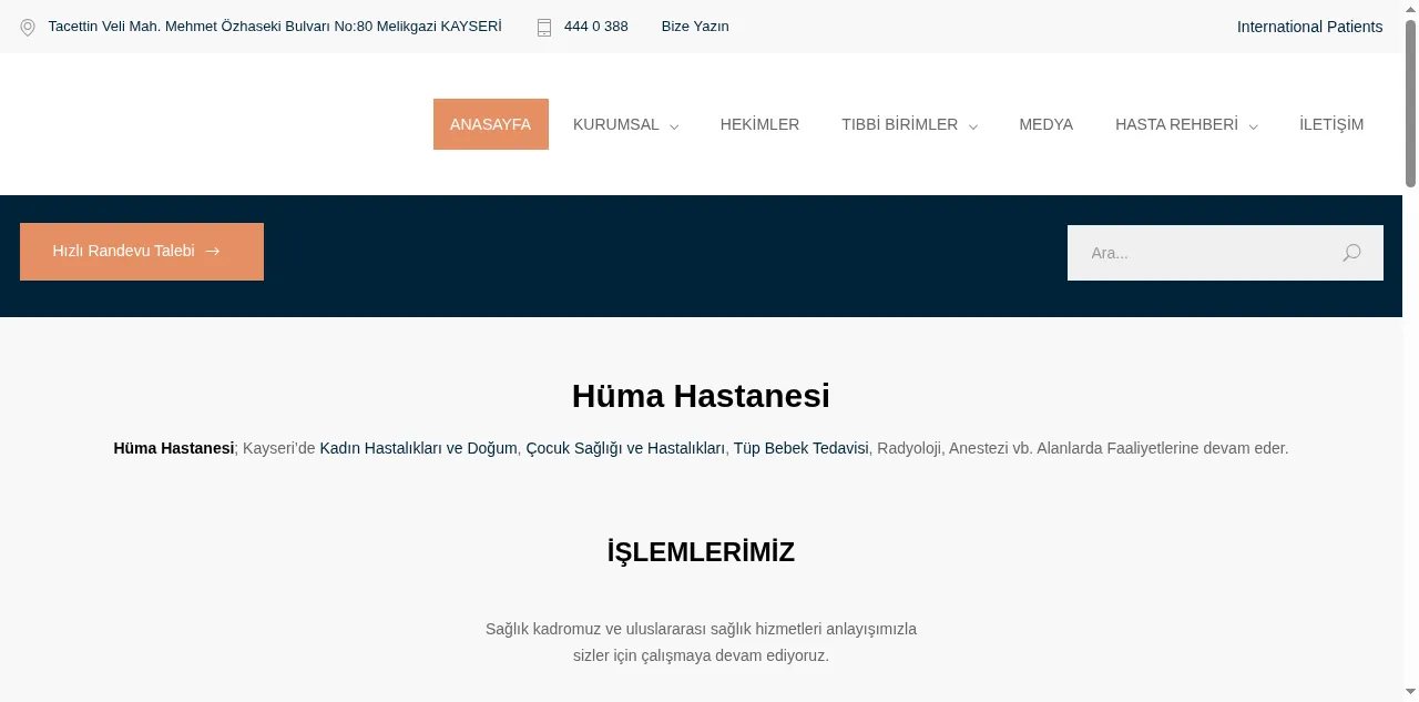 Preview of humahastanesi.com.tr