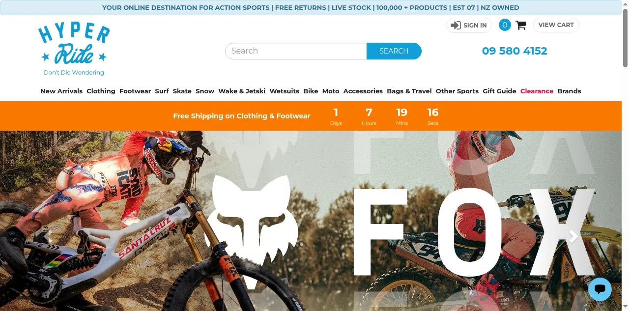 Preview of hyperride.co.nz