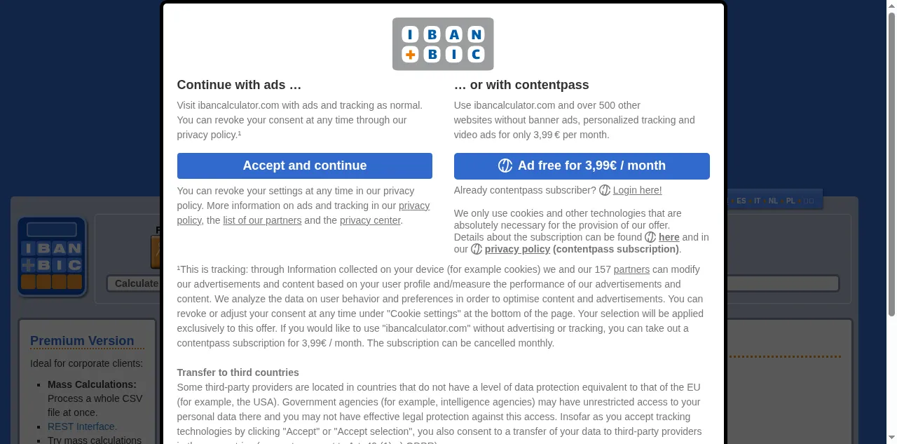 Preview of ibancalculator.com