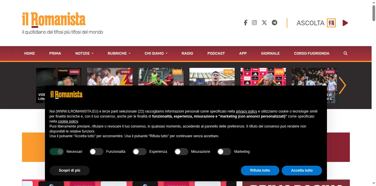 Preview of ilromanista.eu