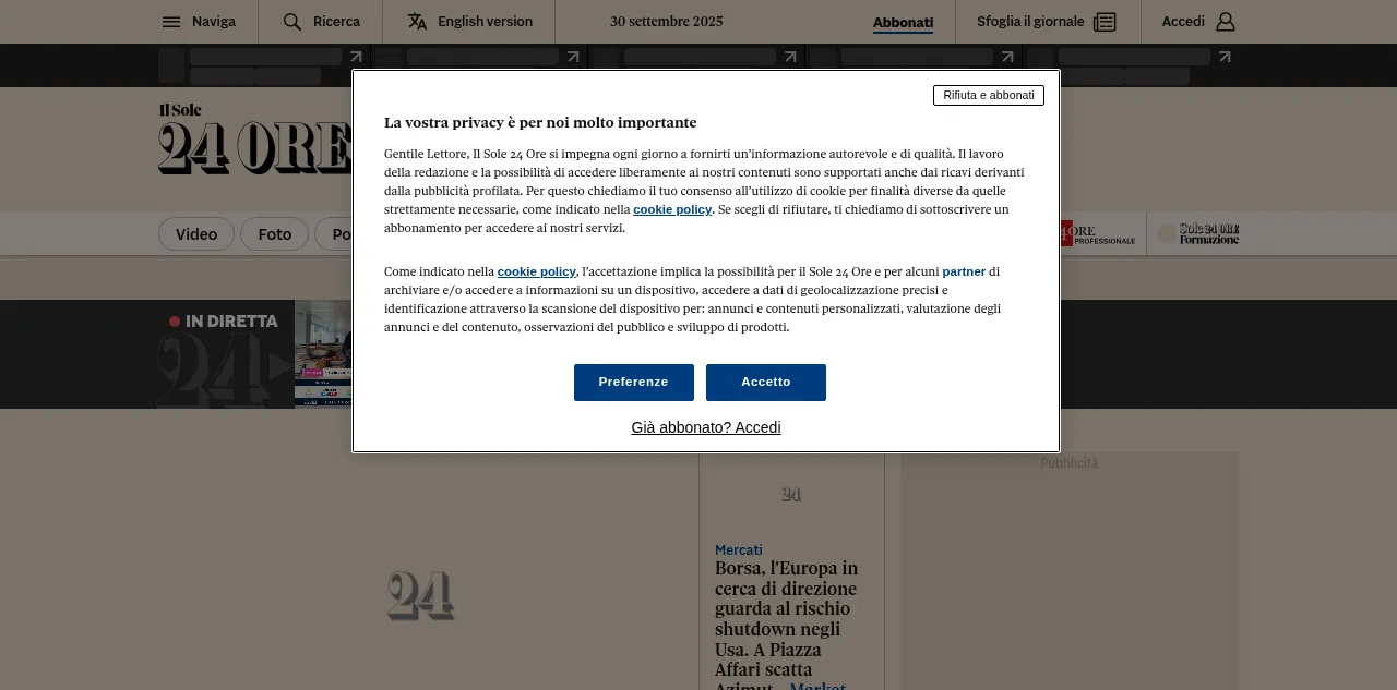 Preview of ilsole24ore.com