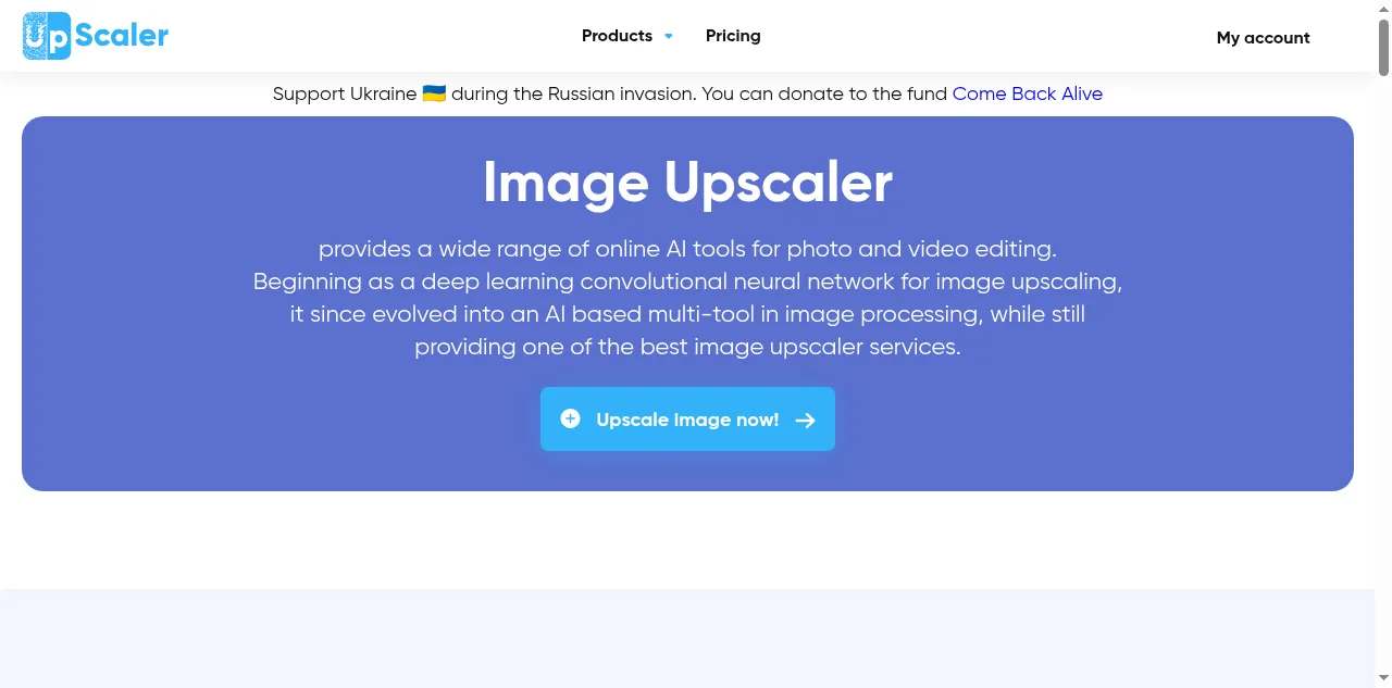 Preview of imageupscaler.com