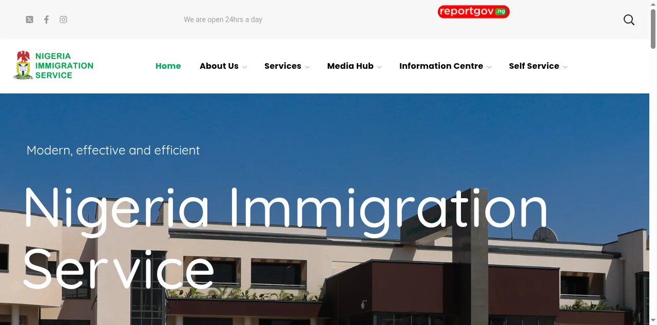 Preview of immigration.gov.ng