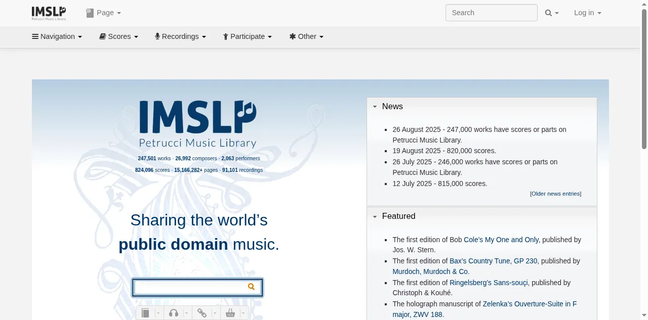 Preview of imslp.org