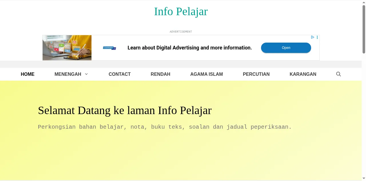 Preview of infopelajar.com.my