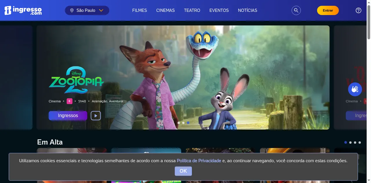Preview of ingresso.com