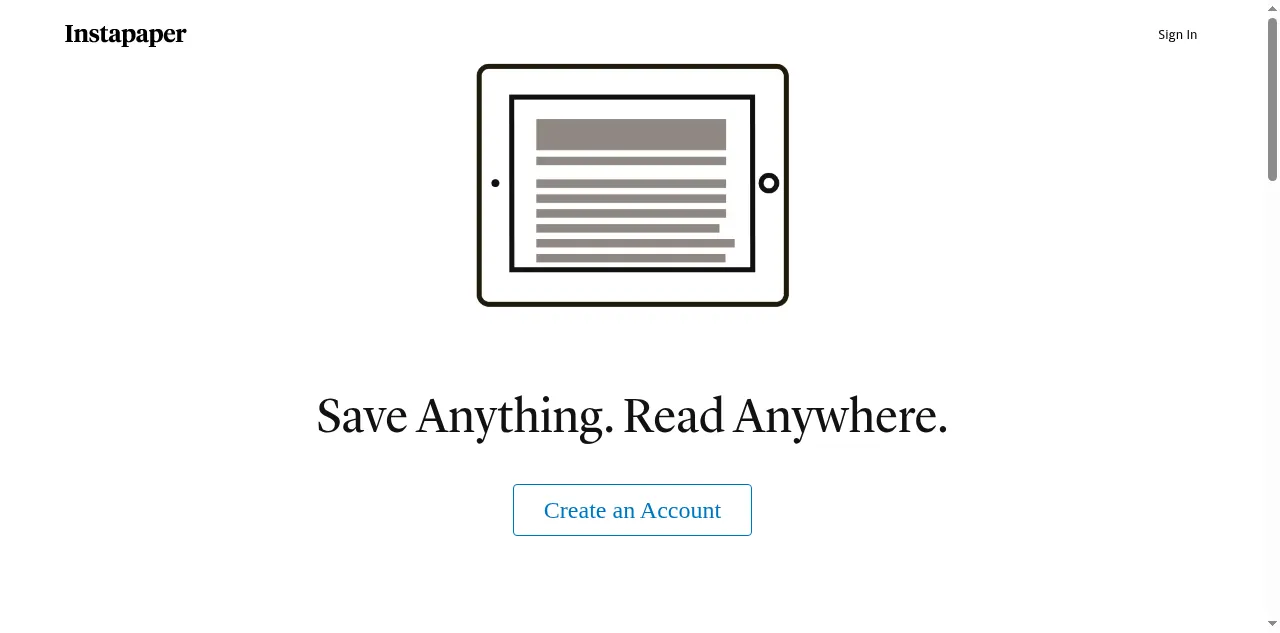 Preview of instapaper.com