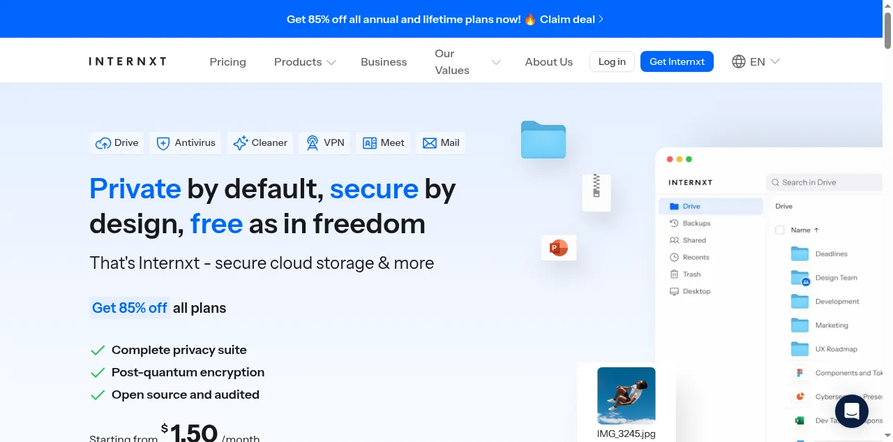 Preview of internxt.com