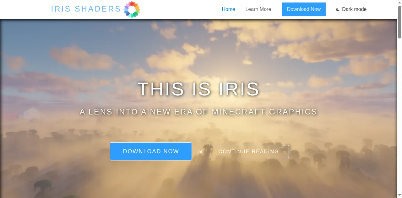 Preview of irisshaders.dev