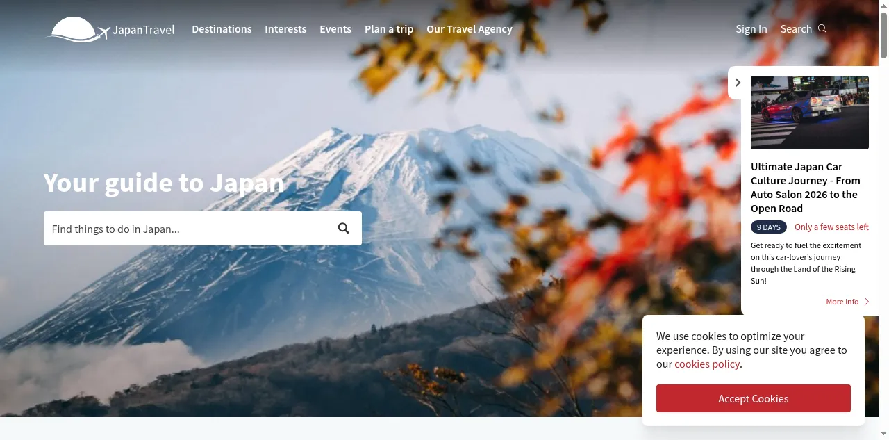 Preview of japantravel.com