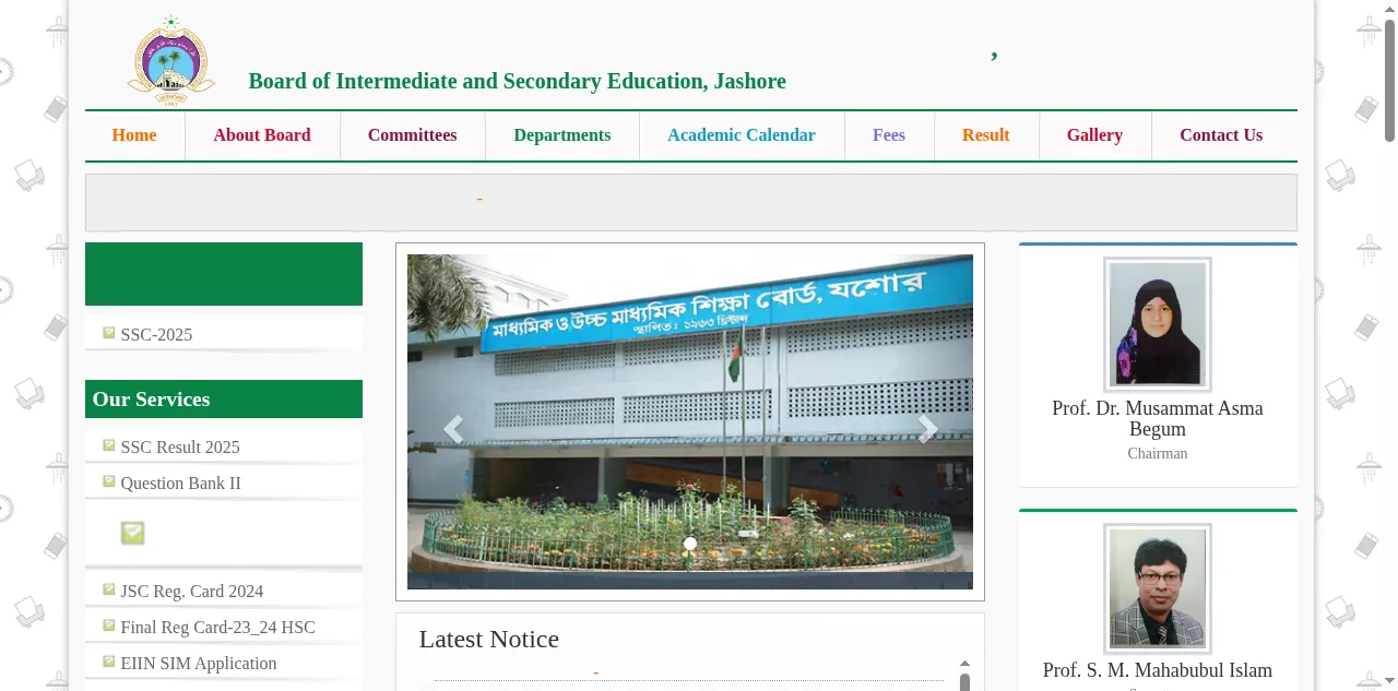 Preview of jessoreboard.gov.bd