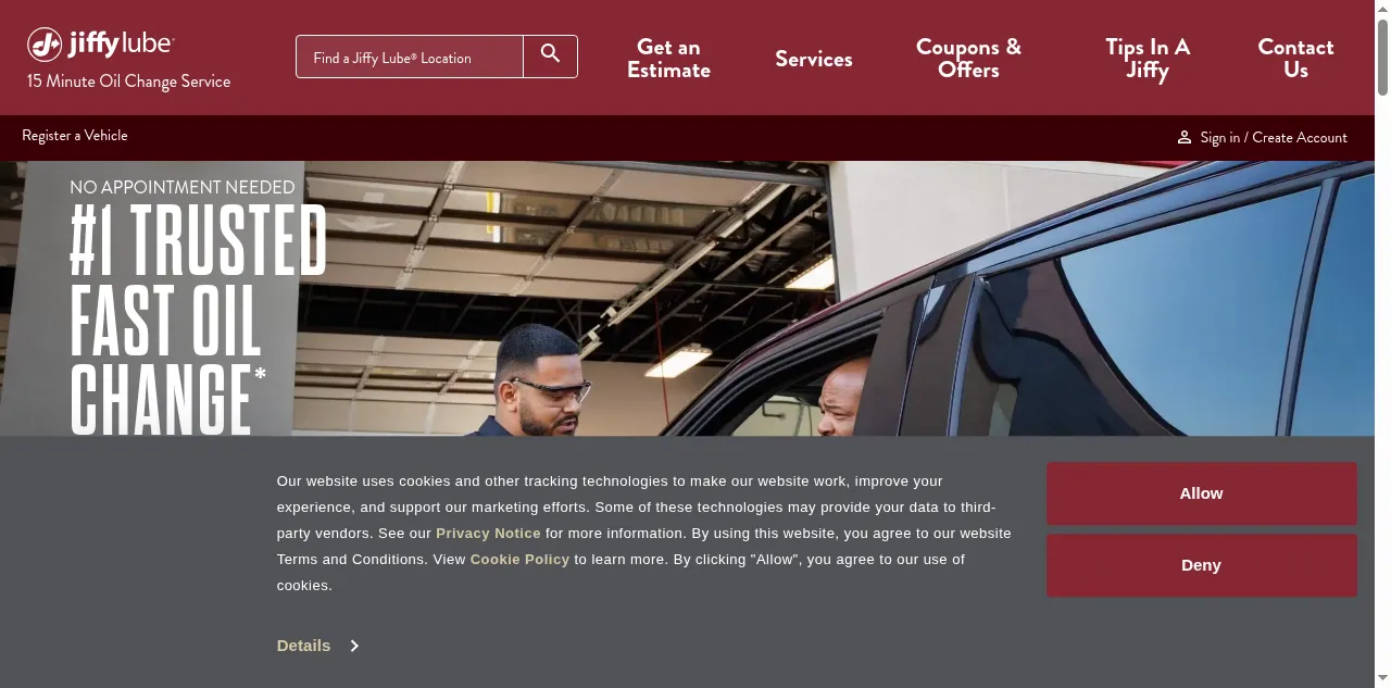 Preview of jiffylube.com