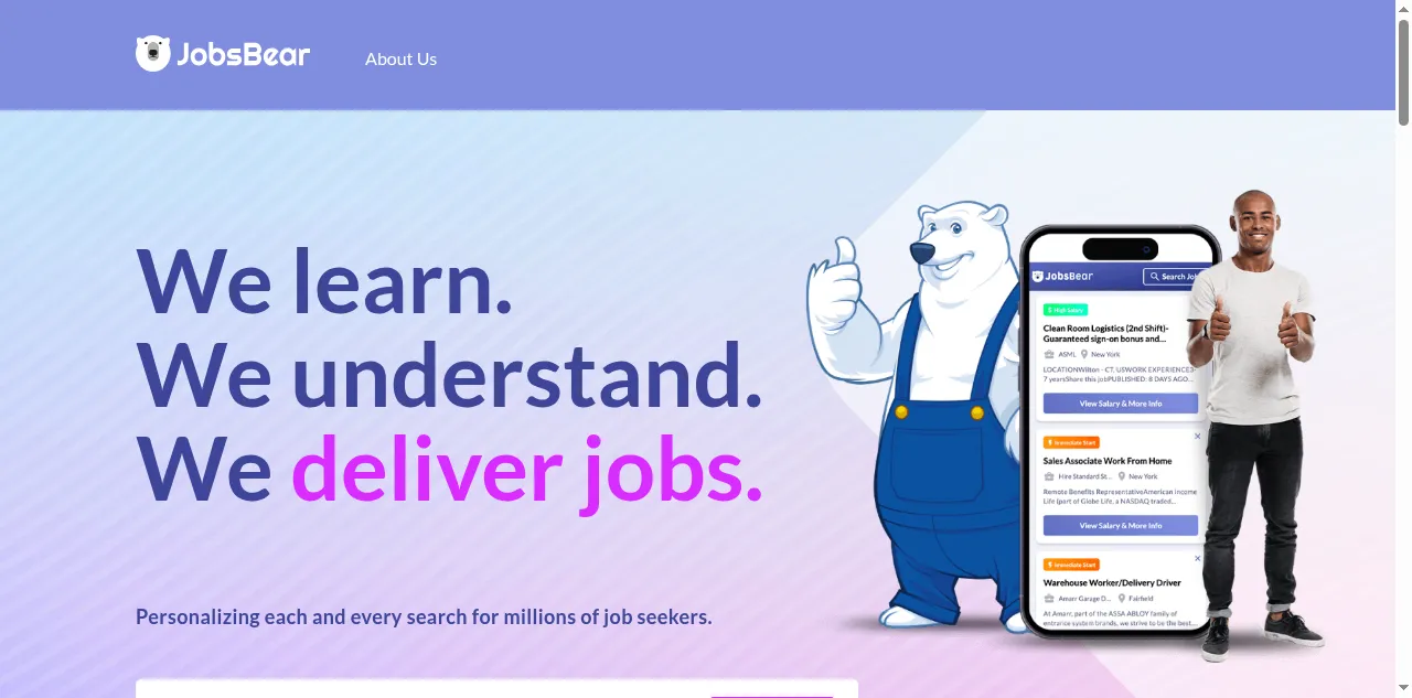 Preview of jobs-bear.com