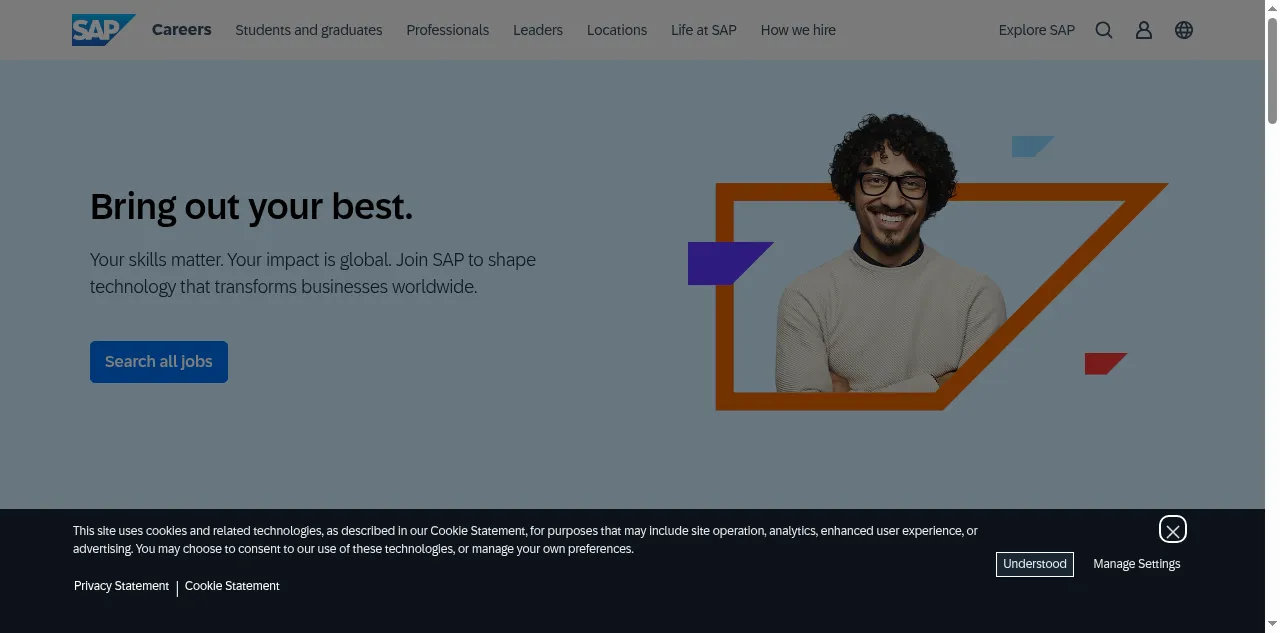 Preview of jobs.sap.com
