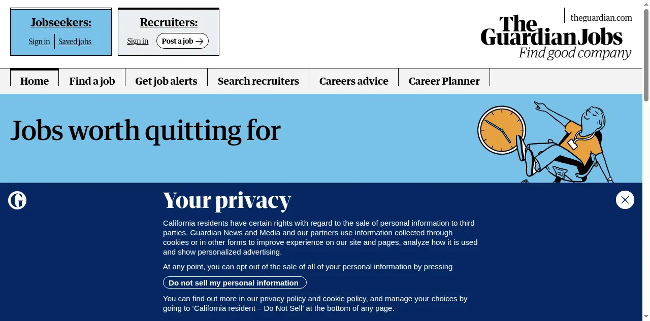 Preview of jobs.theguardian.com