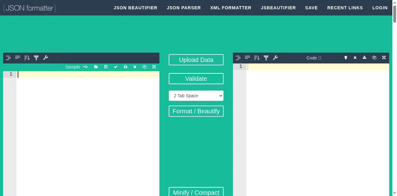 Preview of jsonformatter.org