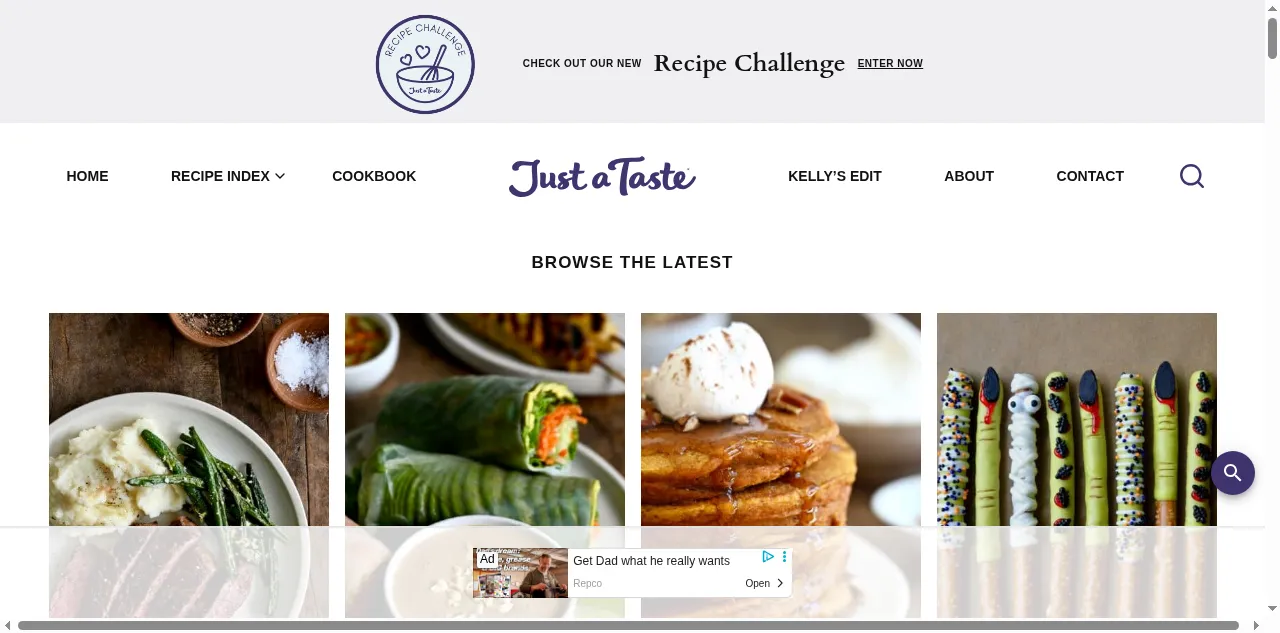 Preview of justataste.com