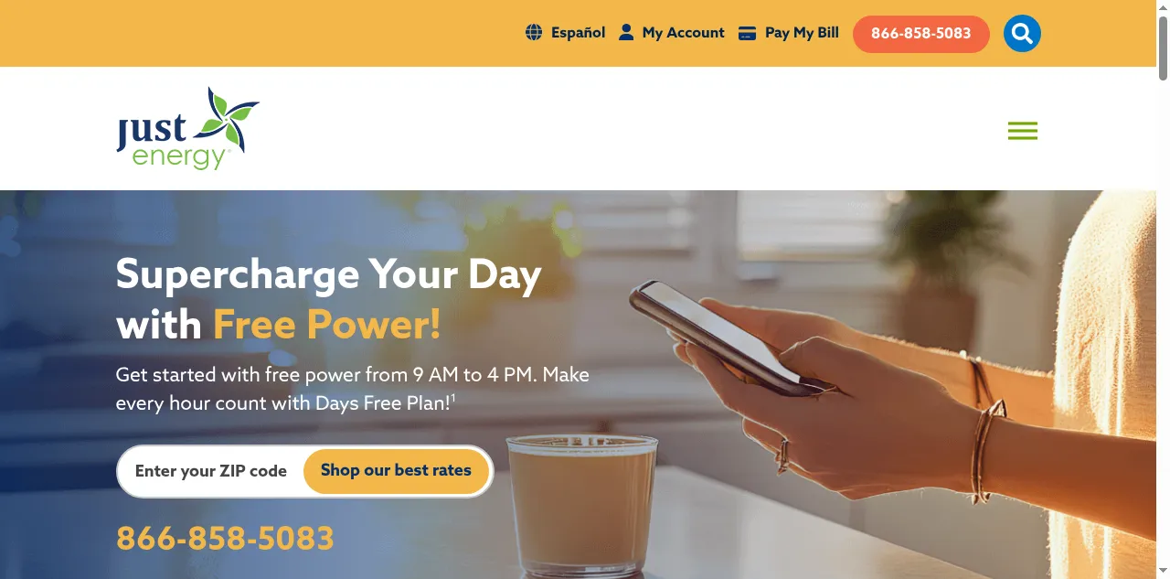 Preview of justenergy.com