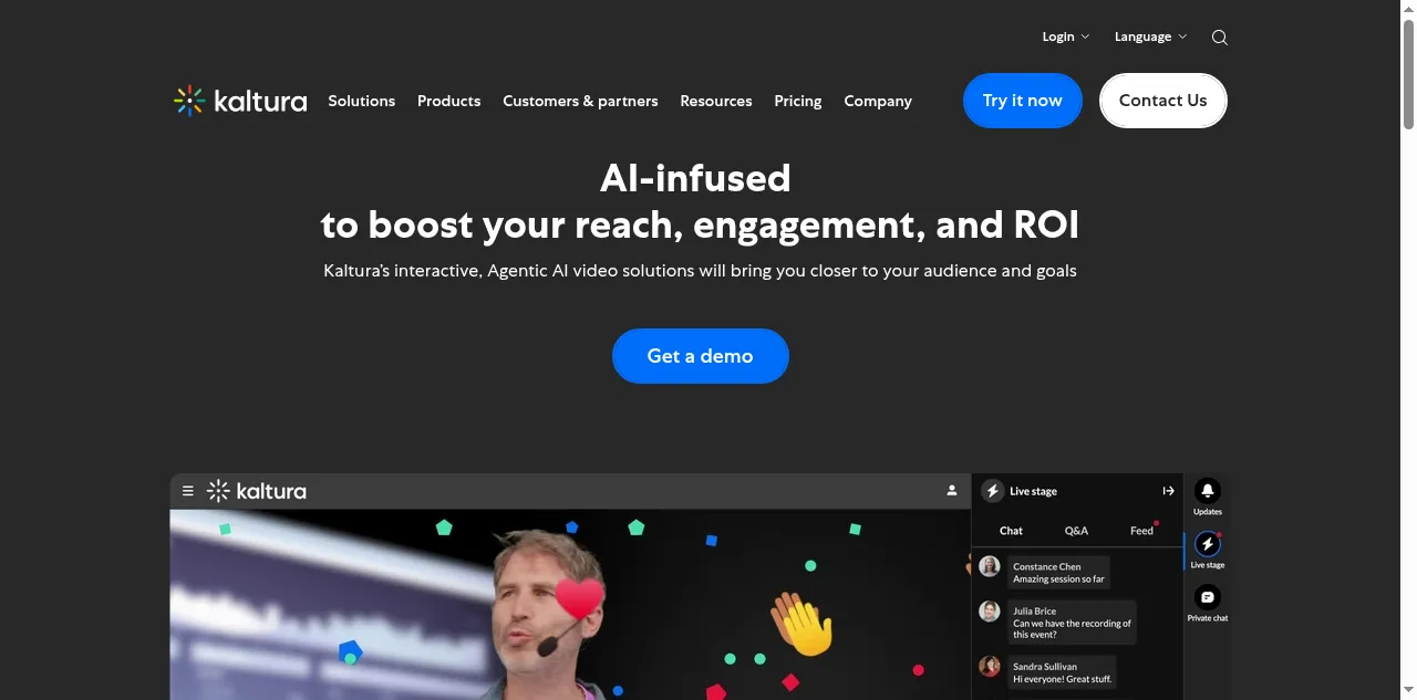 Preview of kaltura.com