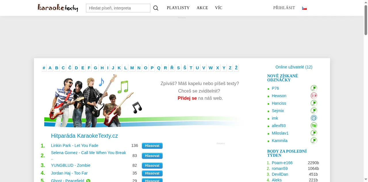 Preview of karaoketexty.cz