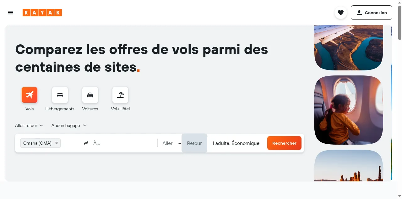 Preview of kayak.fr