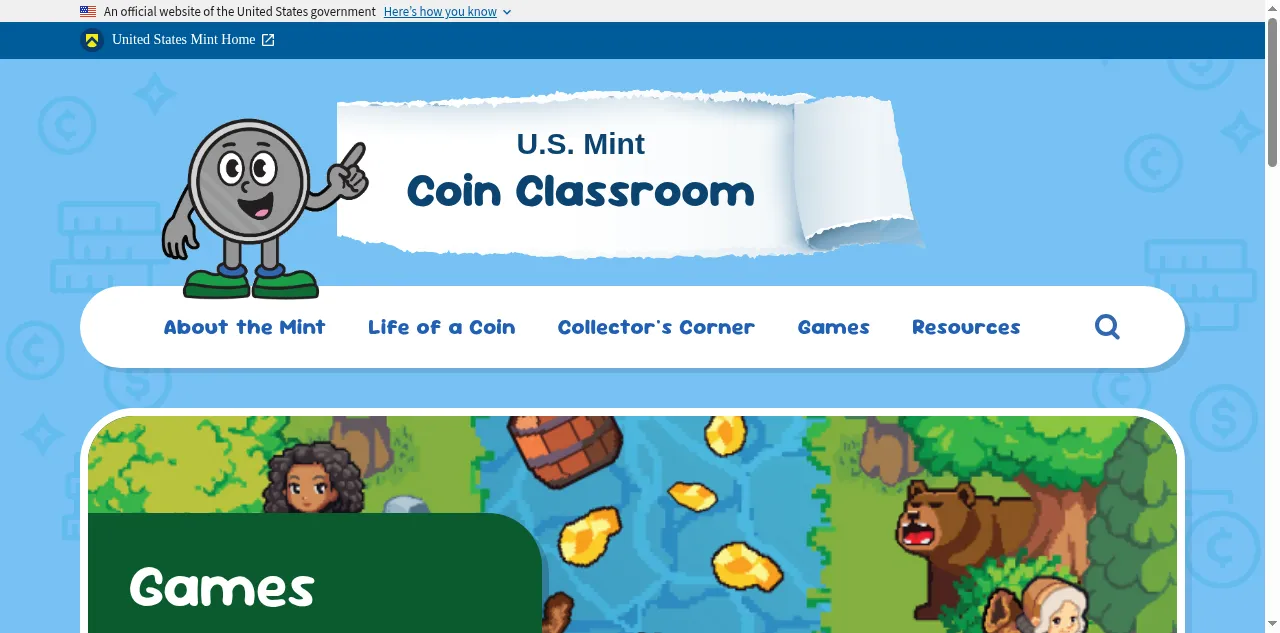 Preview of kids.usmint.gov