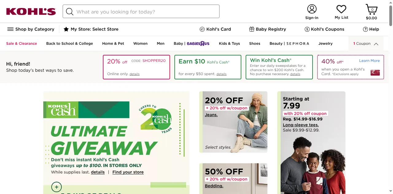 Preview of kohls.com