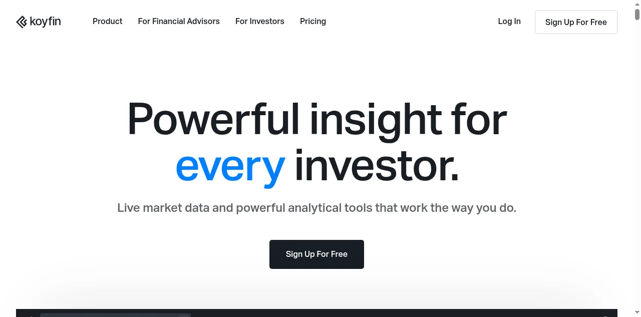 Preview of koyfin.com