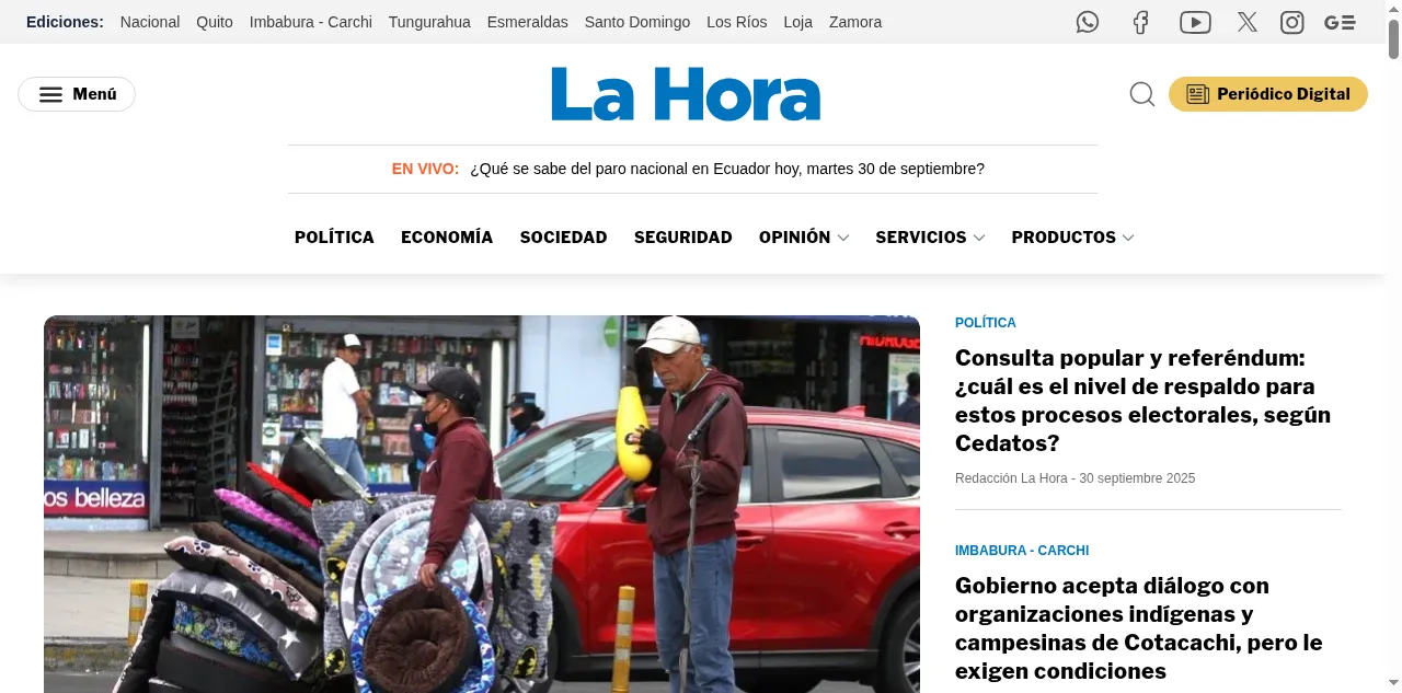 Preview of lahora.com.ec