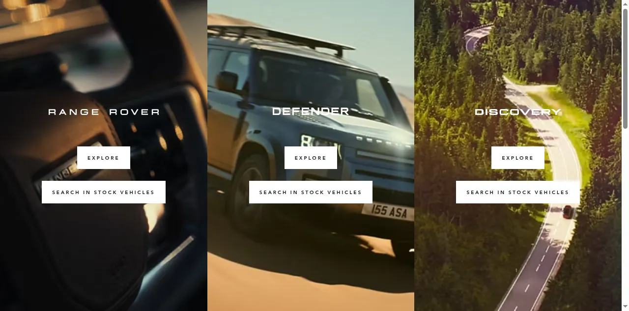 Preview of landrover.co.uk