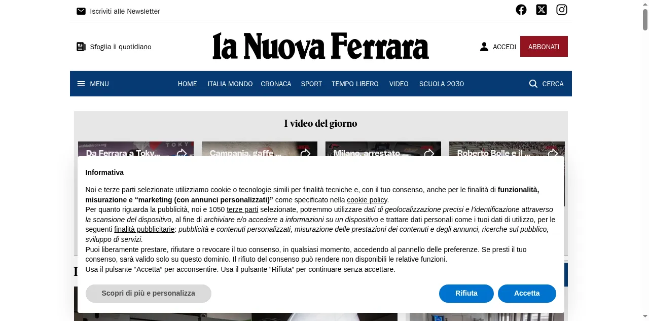 Preview of lanuovaferrara.it