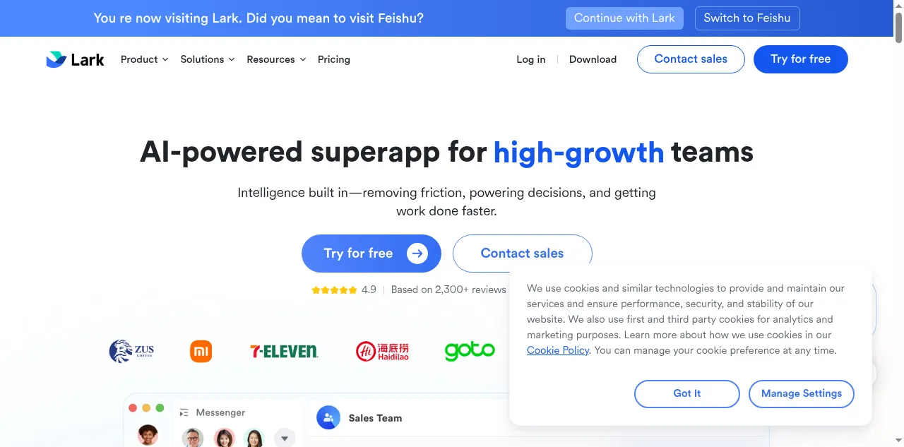 Preview of larkoffice.com