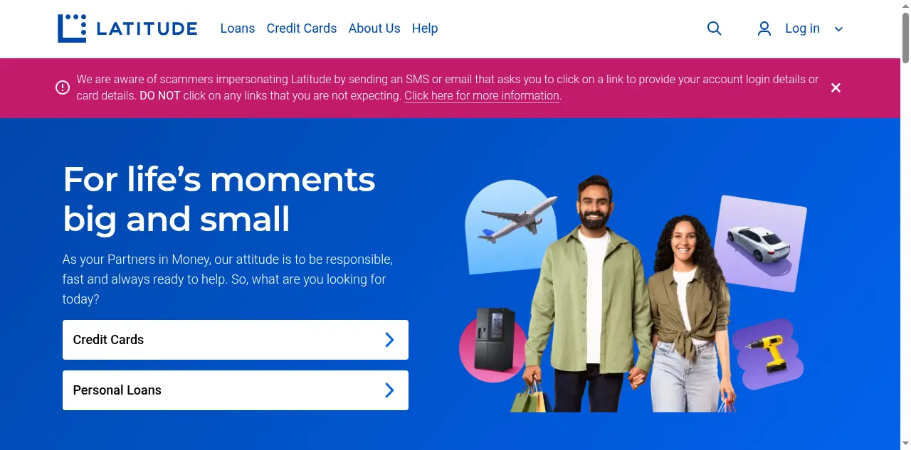 Preview of latitudefinancial.com.au
