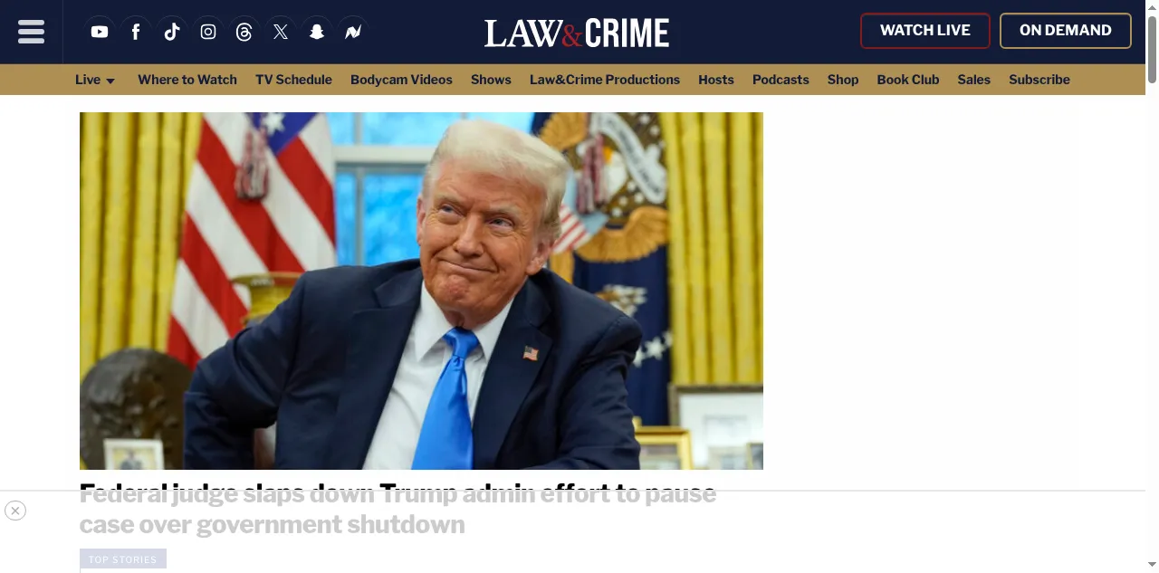 Preview of lawandcrime.com