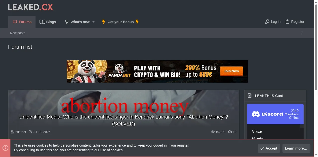 Preview of leaked.cx