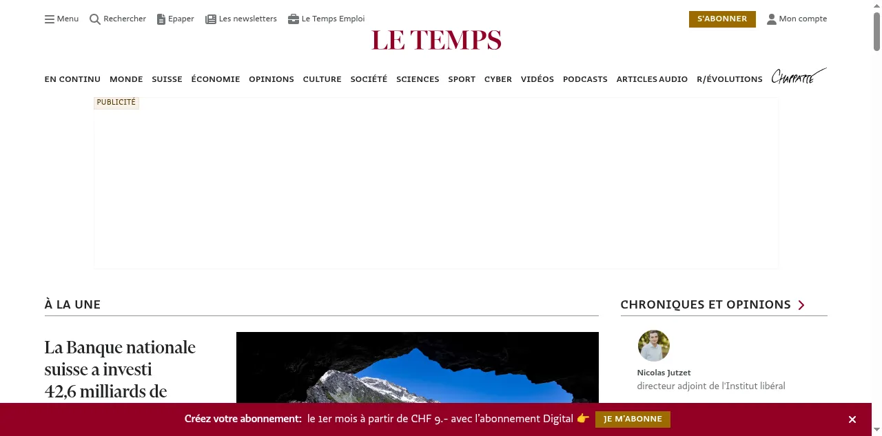 Preview of letemps.ch