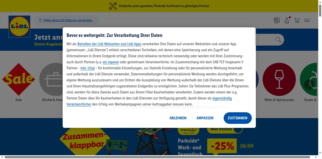 Preview of lidl.de