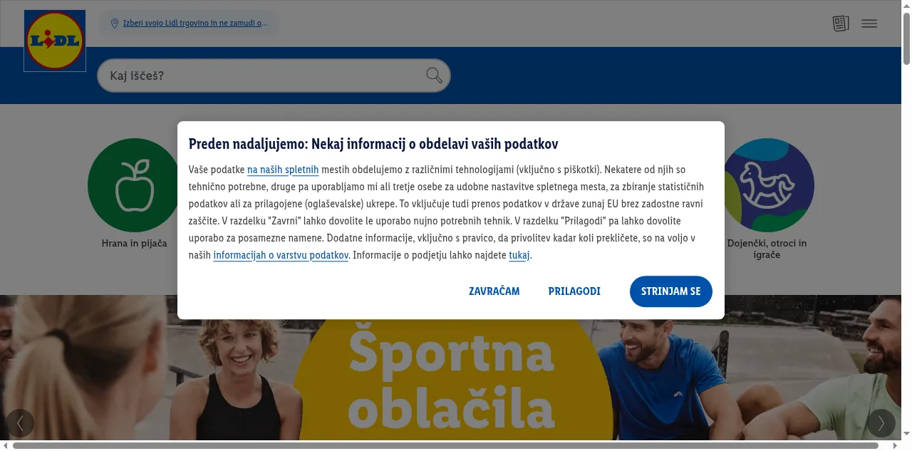 Preview of lidl.si