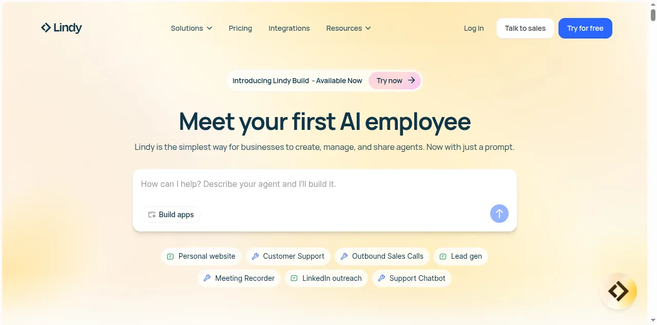 Preview of lindy.ai