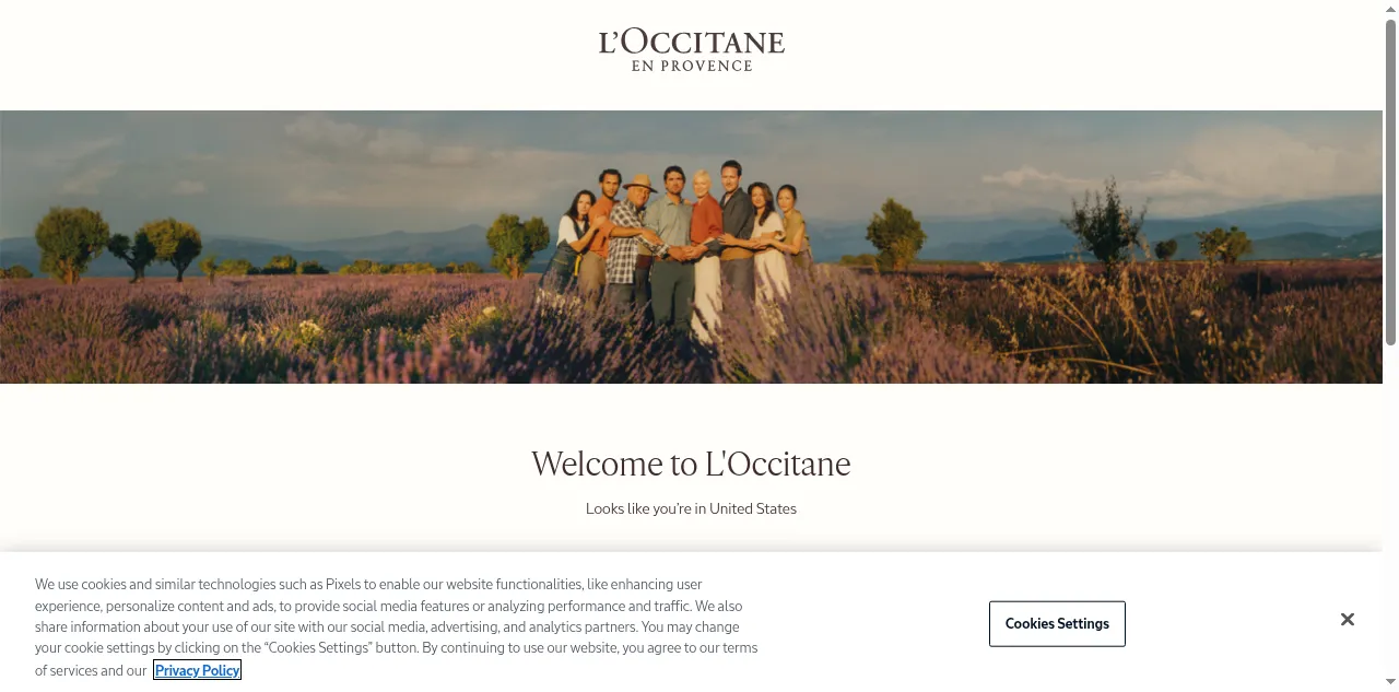 Preview of loccitane.com