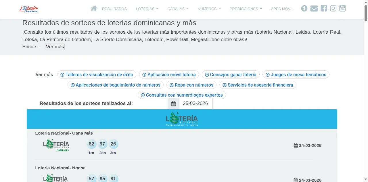 Preview of loteriadominicana.com.do