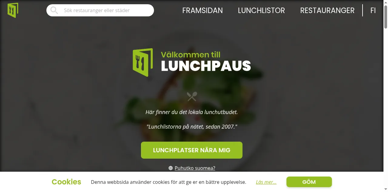Preview of lunchpaus.fi
