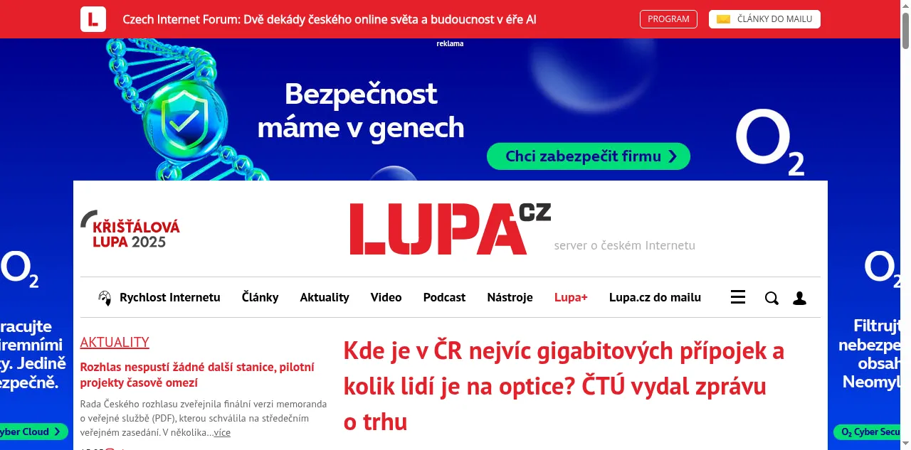 Preview of lupa.cz