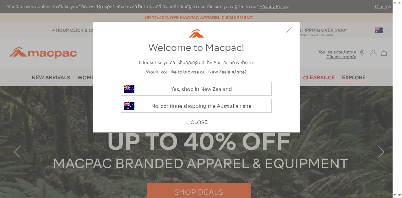 Preview of macpac.com.au