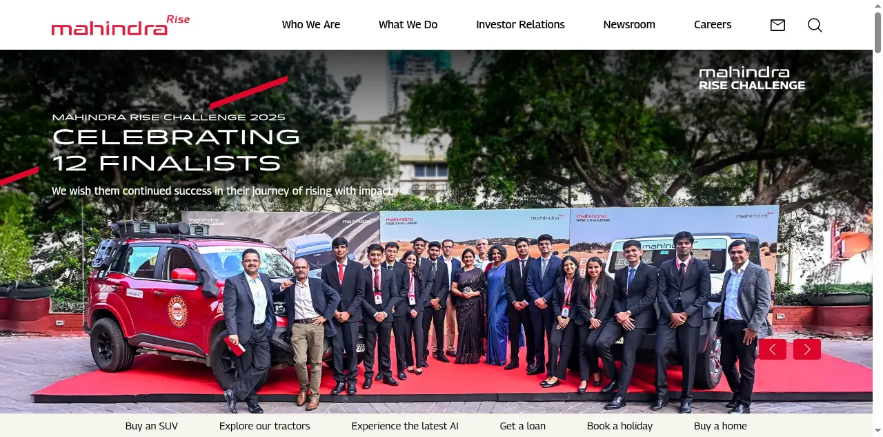 Preview of mahindra.com