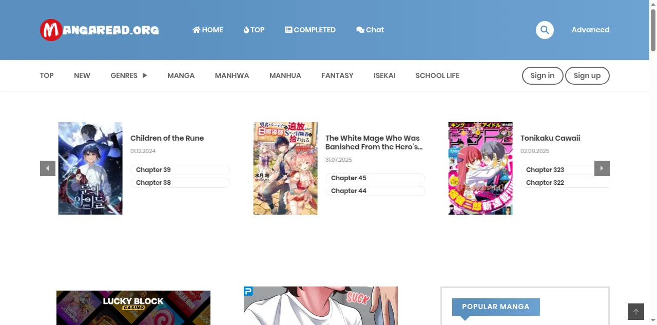 Preview of mangaread.org